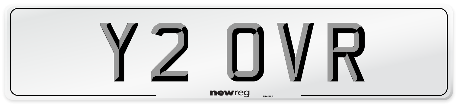 Y2 OVR Number Plate from New Reg